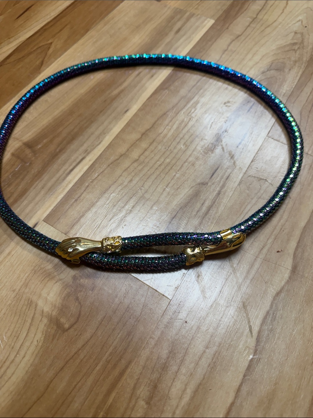 RARE! MUST SEE iridescent HAND adjustable belt